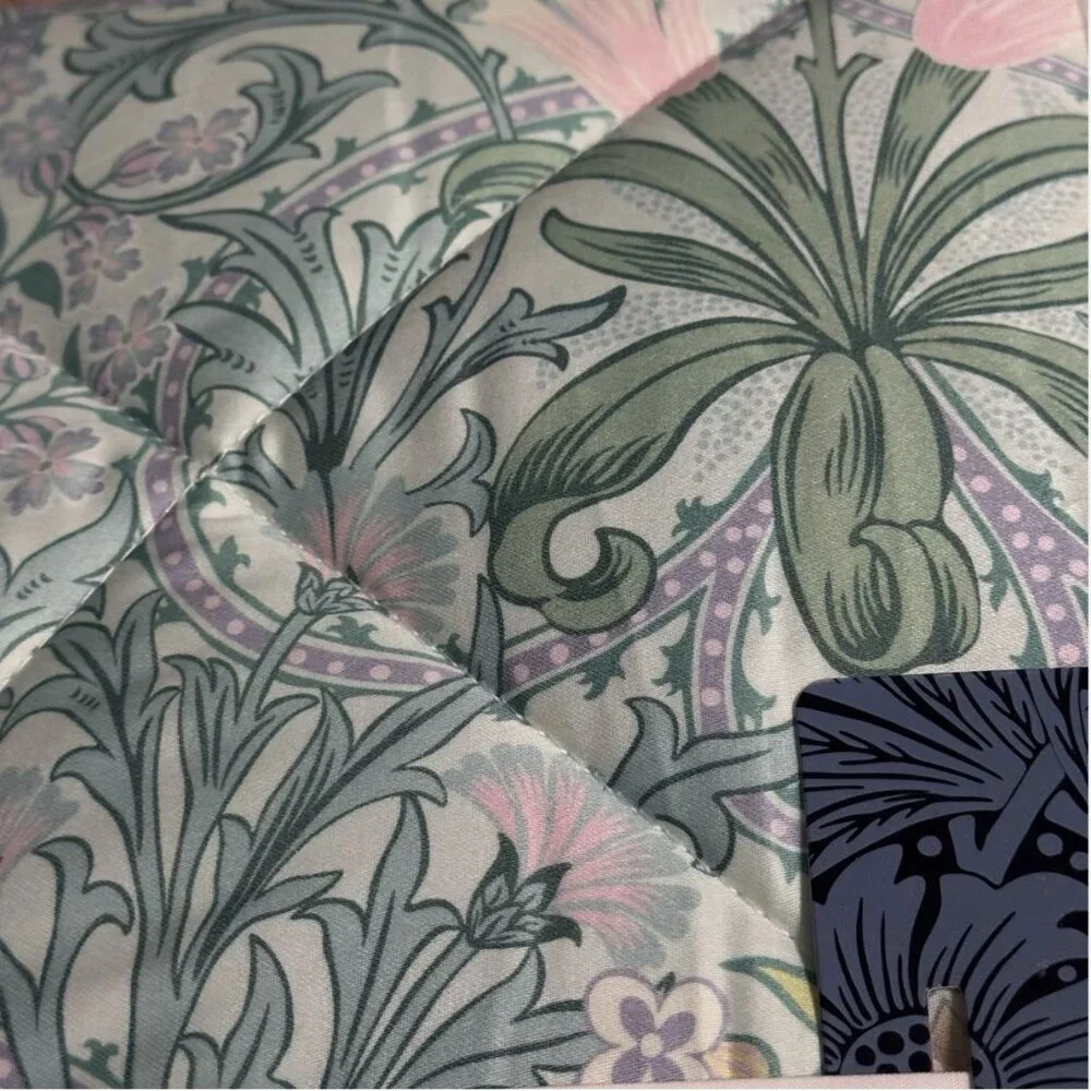 3 Pc William Morris Woodland Weeds Summer QUEEN Comforter Shams Set Floral NEW